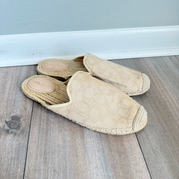 Coach Women's Cali Espadrille Slide with Signature Jacquard size 8.5 - Picture 2 of 6